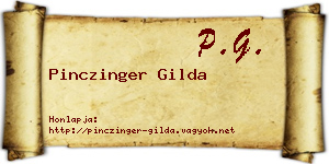 Pinczinger Gilda névjegykártya